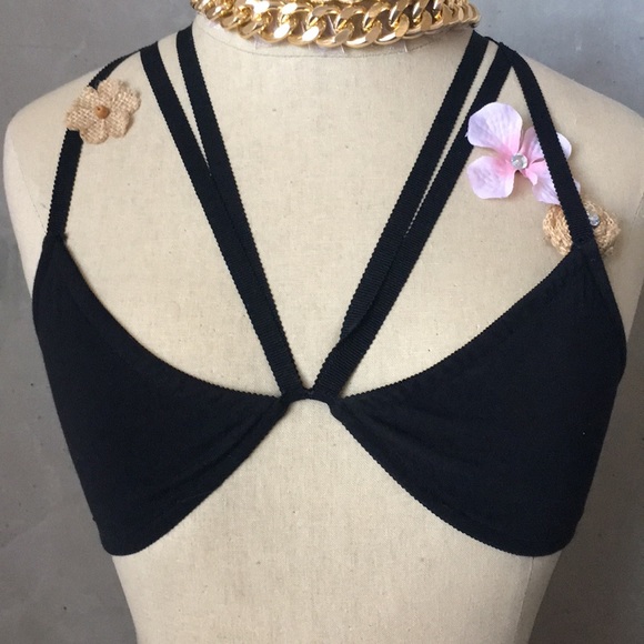 Strappy Black Bralette - Picture 1 of 3